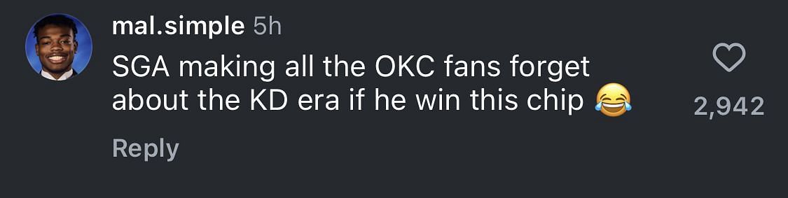 Fan comment/Instagram (image credit: instagram/nbaonespn)